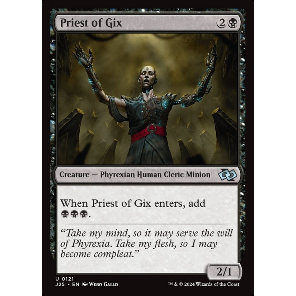 Priest of Gix, 121, uncommon, Magic: The Gathering, Foundations Jumpstart