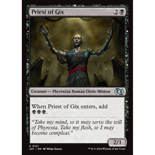 Priest of Gix, 121, uncommon, Magic: The Gathering, Foundations Jumpstart