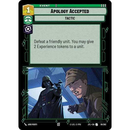 Apology Accepted, U, JTL 091), Star Wars Unlimited