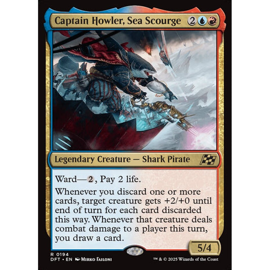 Captain Howler, Sea Scourge, 194, rare, Magic: The Gathering, Aetherdrift