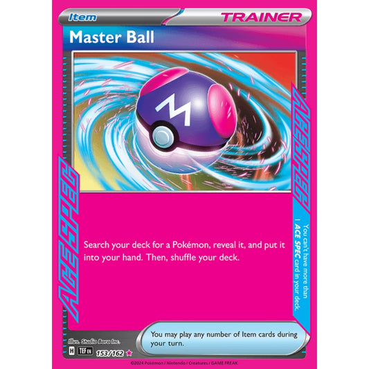 Master Ball ACE Spec 153/162 Pokemon Card Game Temporal Forces