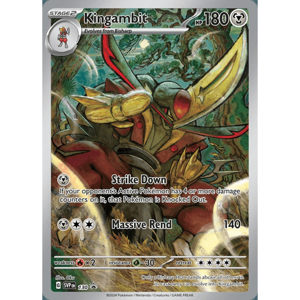 Kingambit Black Star Promo 130 Pokemon Card Game Scarlet & Violet Promos