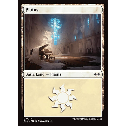 Plains, 277, common, Magic: The Gathering, Duskmourn: House of Horror