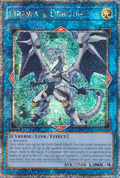 Firewall Dragon TN23-EN008 QCR Quarter Century Secret Rare Yu-Gi-Oh 25th Anniversary Tin: Dueling Heroes in Art