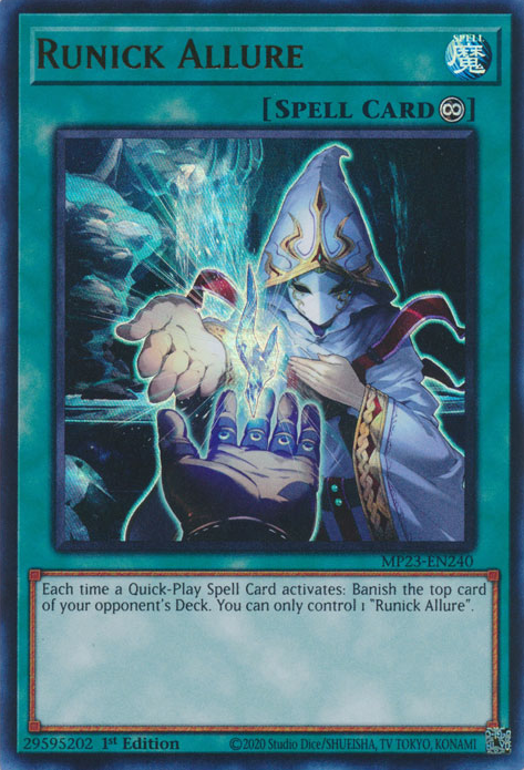 Runick Allure MP23-EN240 Ultra Ultra Rare Yu-Gi-Oh 25th Anniversary Tin: Dueling Heroes Mega Pack in Art