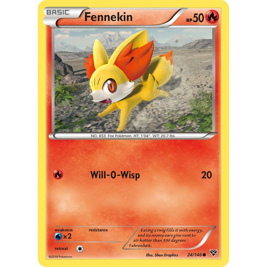 Fennekin Common 24/146 Pokemon Card Game XY