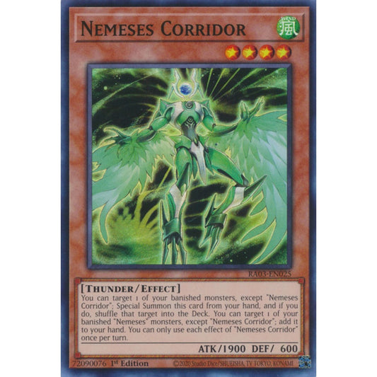 Nemeses Corridor RA03-EN025 Super Super Rare Yu-Gi-Oh Quarter Century Bonanza in Art