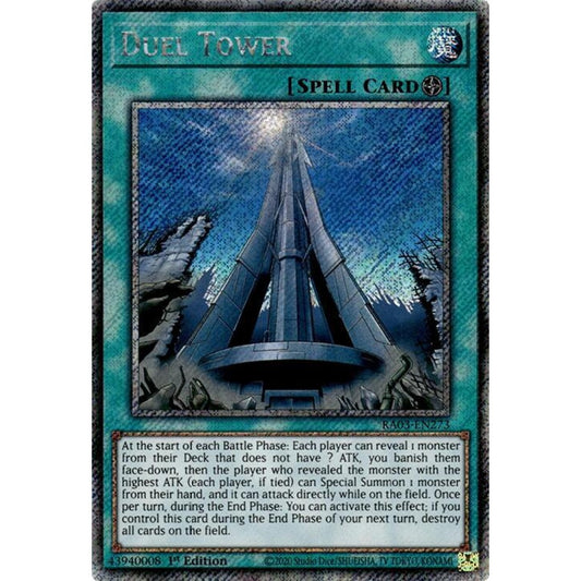 Duel Tower (Platinum Secret Rare) RA03-EN273 Platinum Rare Yu-Gi-Oh Quarter Century Bonanza
