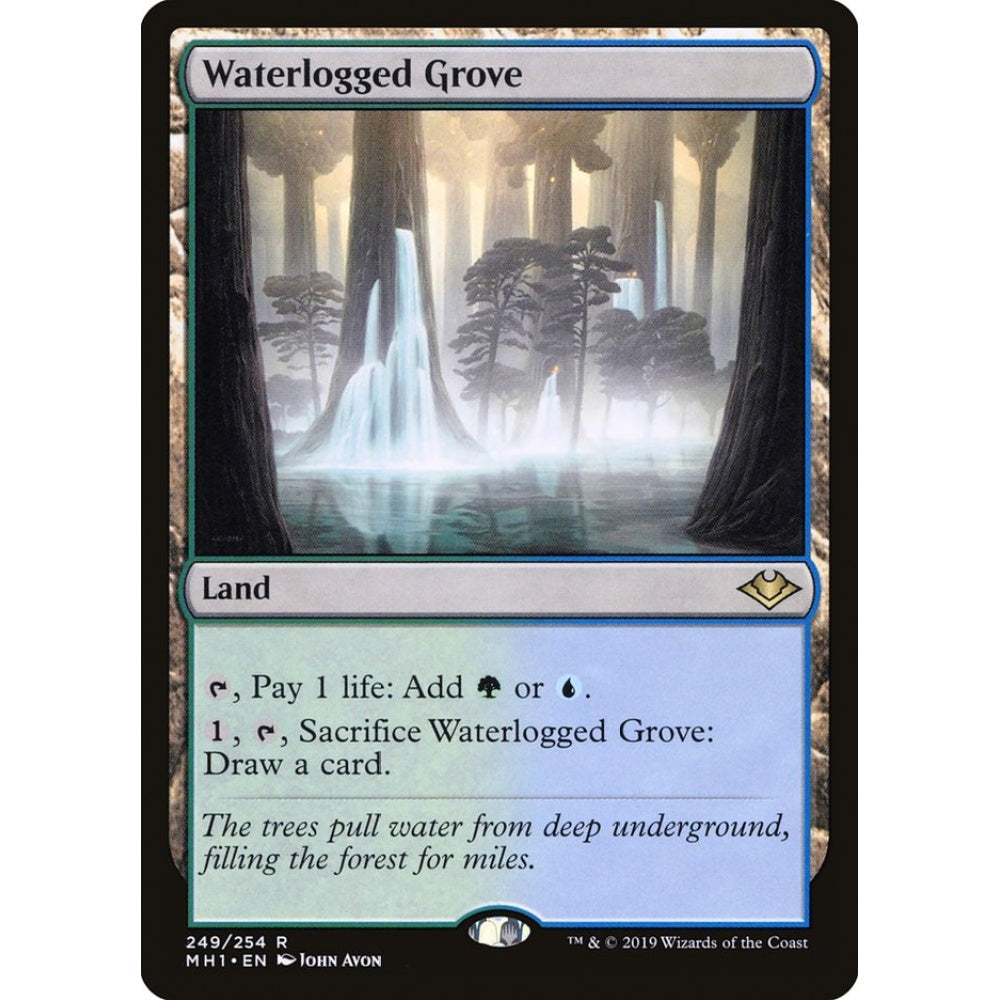 Waterlogged Grove rare 249 Magic the Gathering Modern Horizons
