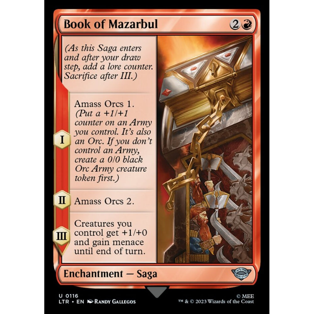 Book of Mazarbul, uncommon, 116, Magic the Gathering, The Lord of the Rings: Tales of Middle-earth