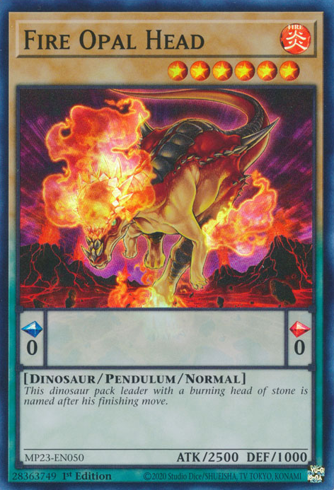 Fire Opal Head MP23-EN050 Super Super Rare Yu-Gi-Oh 25th Anniversary Tin: Dueling Heroes Mega Pack in Art