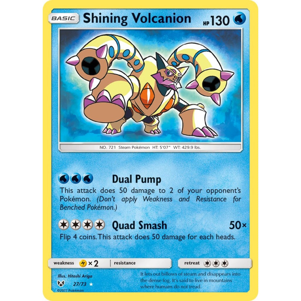 Shining Volcanion Rare Shining 27/73 Pokemon Card Game Shining Legends