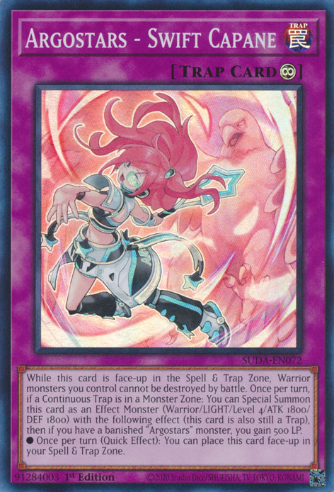 Argostars - Swift Capane SUDA-EN072 Super Super Rare Yu-Gi-Oh Supreme Darkness in Art