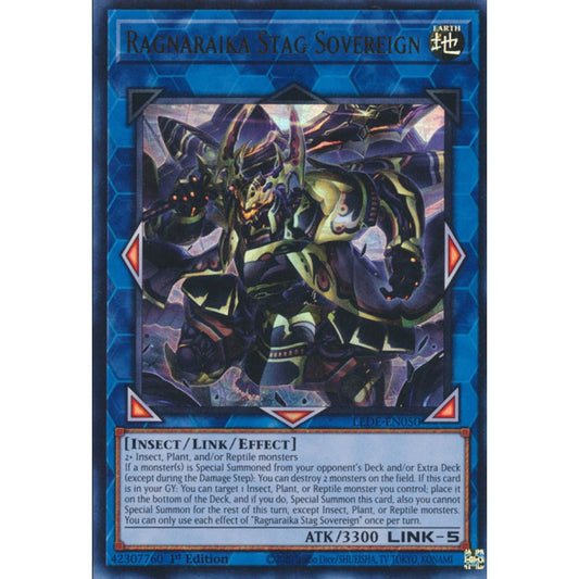 Ragnaraika Stag Sovereign, LEDE-EN050, Ultra Rare, Yu-Gi-Oh!, Legacy of Destruction