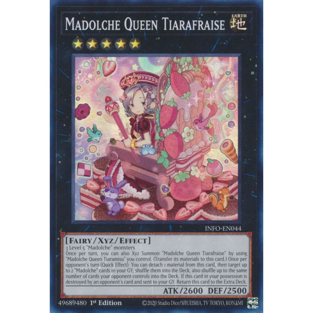 Madolche Queen Tiarafraise INFO-EN044 Super Super Rare Yu-Gi-Oh The Infinite Forbidden in Art