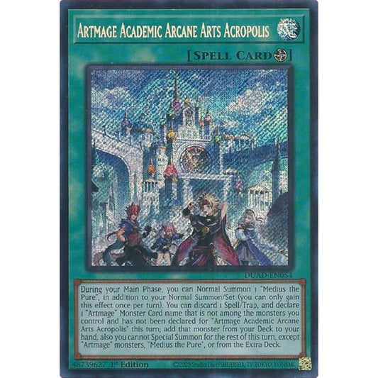 Artmage Academic Arcane Arts Acropolis DUAD-EN054 Secret Yu-Gi-Oh Duelist's Advance