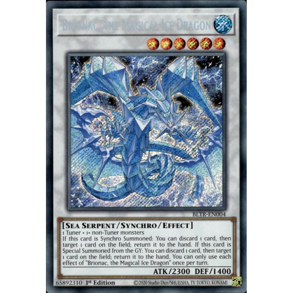 Brionac, the Magical Ice Dragon BLTR-EN004 Secret Yu-Gi-Oh Battles of Legend: Terminal Revenge