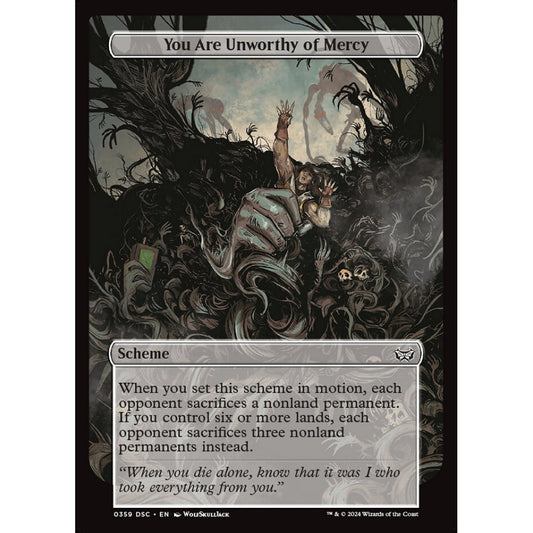 You Are Unworthy of Mercy, 359, common, Magic: The Gathering, Duskmourn: House of Horror