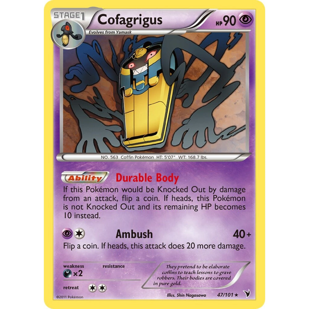 Cofagrigus Rare 47/101 Pokemon Card Game Noble Victories