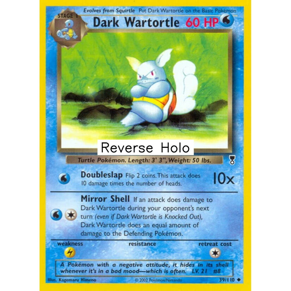Dark Wartortle Uncommon 39/110 Pokemon Card Game Legendary Collection