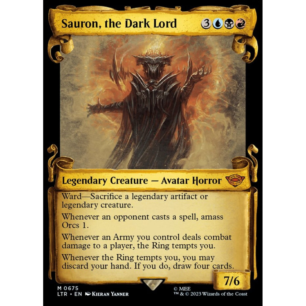 Sauron, the Dark Lord, mythic, 675, Magic the Gathering, The Lord of the Rings: Tales of Middle-earth