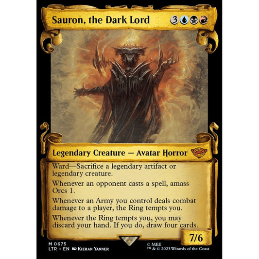 Sauron, the Dark Lord, mythic, 675, Magic the Gathering, The Lord of the Rings: Tales of Middle-earth