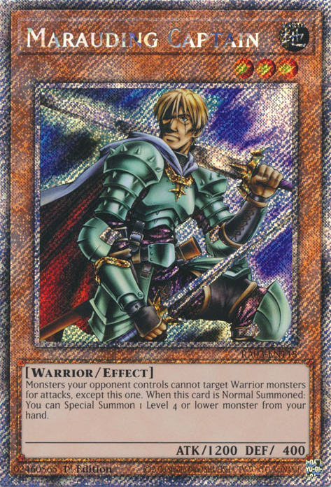 Marauding Captain RA03-EN118 Platinum Platinum Secret Rare Yu-Gi-Oh Quarter Century Bonanza in Art