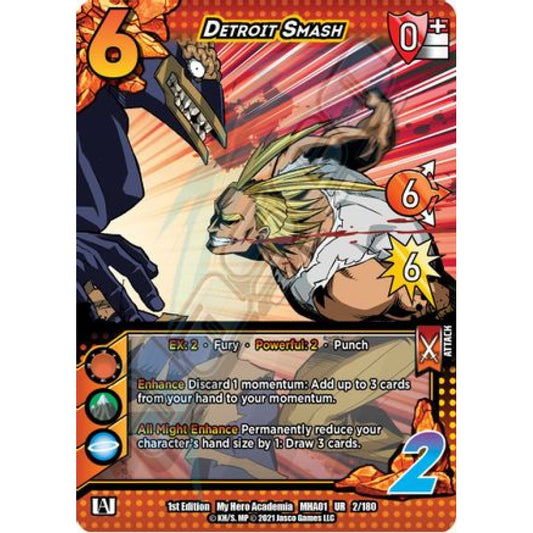 Detroit Smash, 2/180, UR, UniVersus, MHA01 My Hero Academia