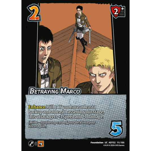 Betraying Marco, 111/186, AOT02, Universus, Attack on Titan: Origins of Power, Foundation, UC