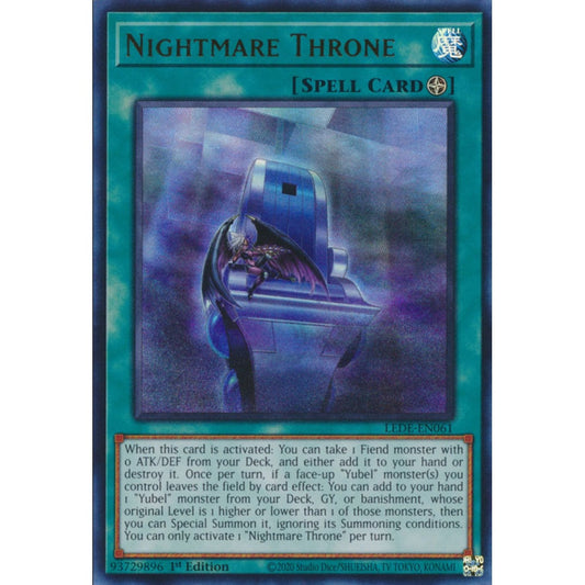 Nightmare Throne, LEDE-EN061, Ultra Rare, Yu-Gi-Oh!, Legacy of Destruction