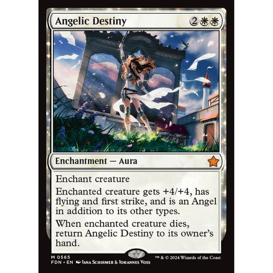 Angelic Destiny, 565, mythic, Magic: The Gathering, Foundations