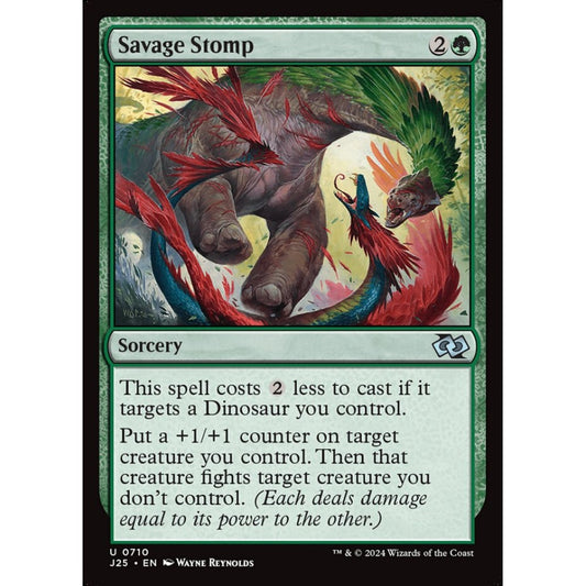 Savage Stomp, 710, uncommon, Magic: The Gathering, Foundations Jumpstart
