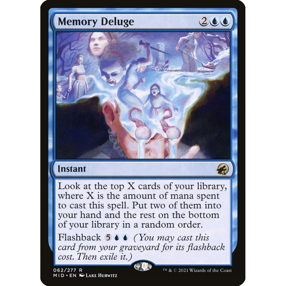 Memory Deluge rare 62 Magic the Gathering Innistrad: Midnight Hunt