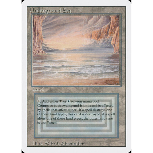 Underground Sea rare 290 Magic the Gathering Revised Edition