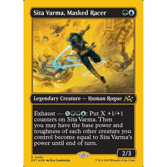 Sita Varma, Masked Racer, 493, rare, Magic: The Gathering, Aetherdrift