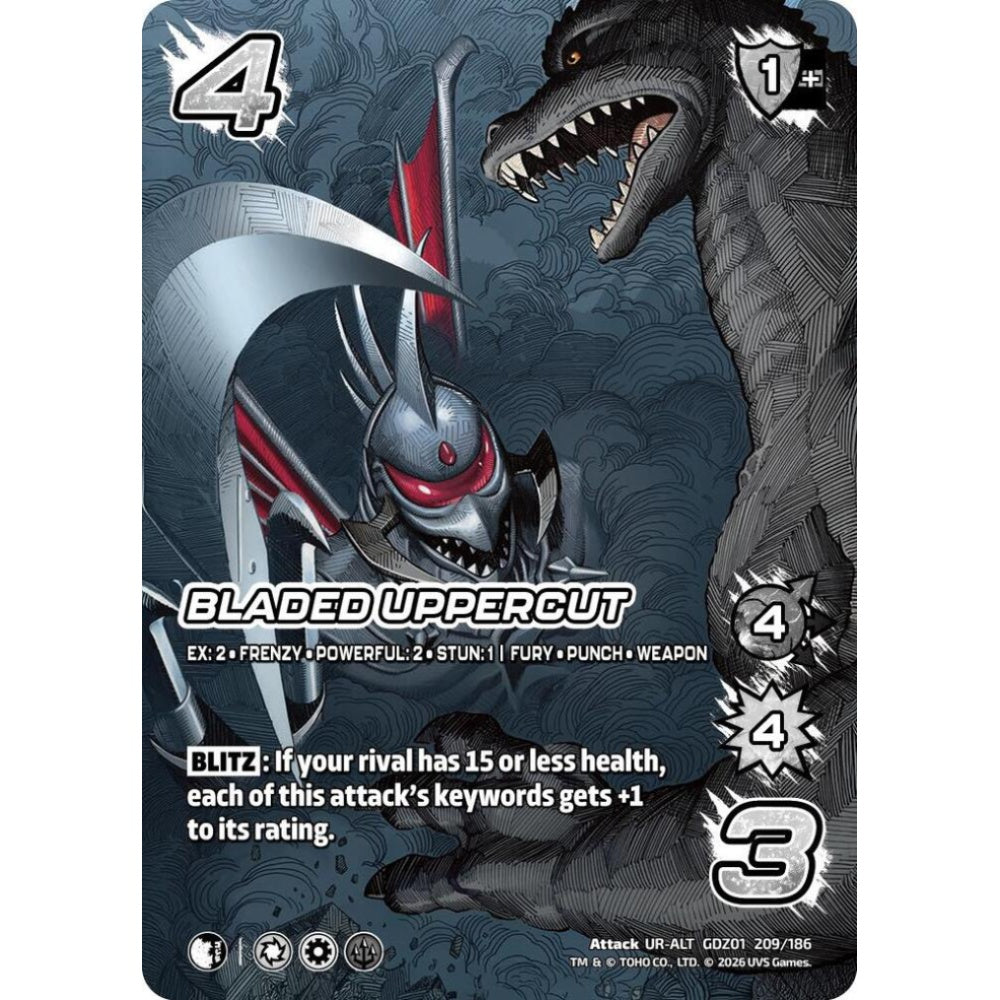 Bladed Uppercut  GDZ01 209/186 GDZ01 Universus Godzilla: Reign of Kaiju Attack UR-ALT