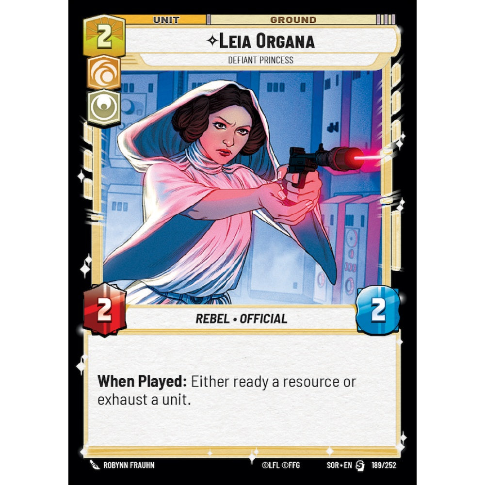 Leia Organa, 189, S, Star Wars Unlimited, Sparks Of Rebellion