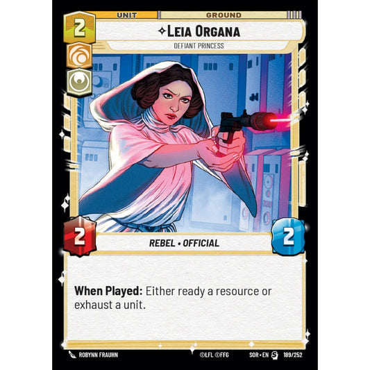 Leia Organa, 189, S, Star Wars Unlimited, Sparks Of Rebellion