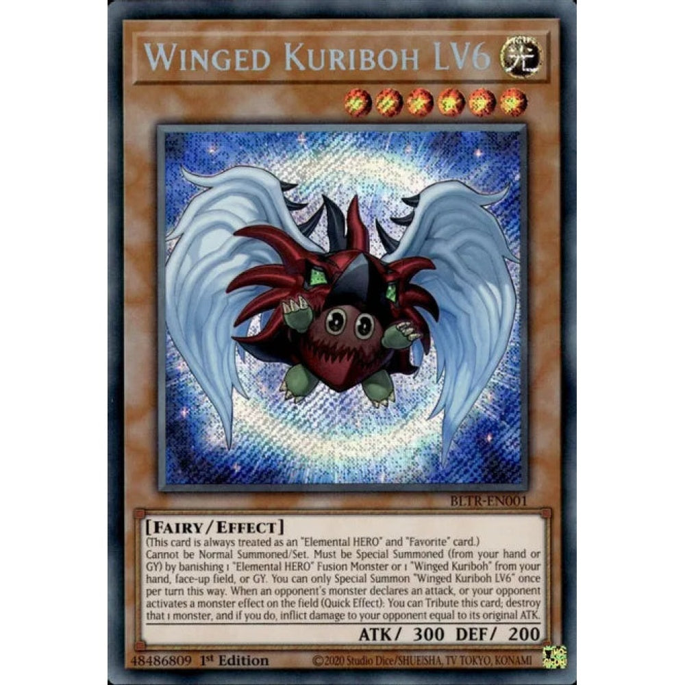 Winged Kuriboh LV6, BLTR-EN001, Secret Rare, Yu-Gi-Oh!, Battles of Legend: Terminal Revenge
