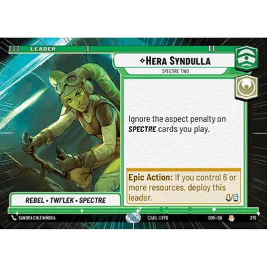 Hera Syndulla, 275, R, Star Wars Unlimited, Sparks Of Rebellion