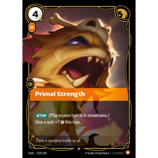 Primal Strength OGN-154/298 Riftbound Card Game Origins Rare