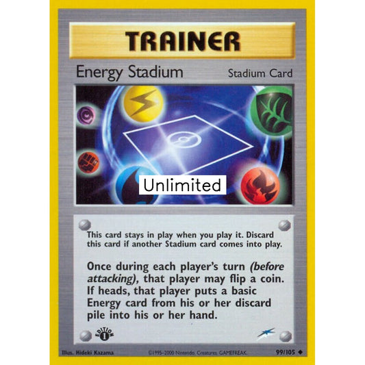Energy Stadium Uncommon 99/105 Pokemon Card Game Neo Destiny