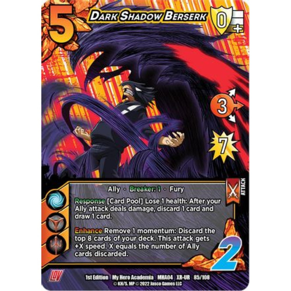 Dark Shadow Berserk, 085/108, XR-UR, UniVersus, MHA04 League of Villains
