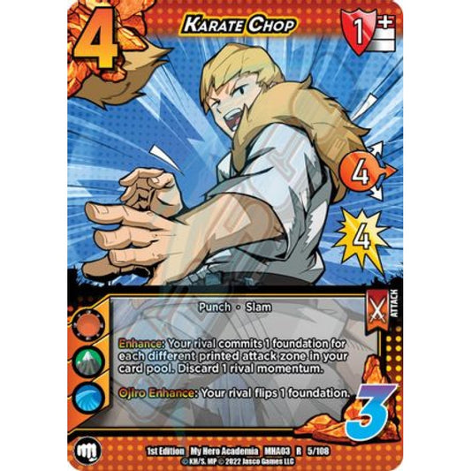 Karate Chop, 5/108, R, UniVersus, MHA03 Heroes Clash