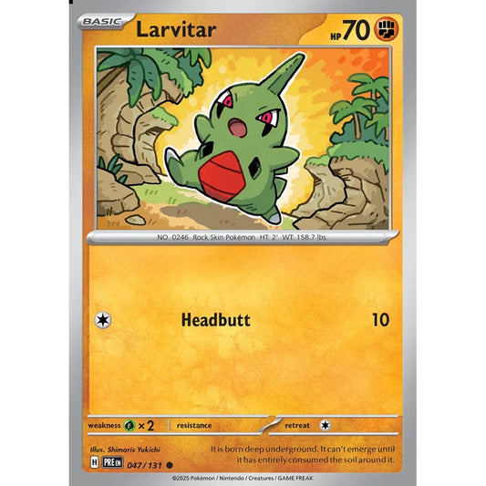 Larvitar Common 047/131 Pokemon Card Game Prismatic Evolutions