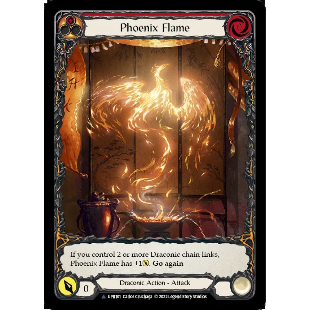 Phoenix Flame UPR101-MV Marvel Flesh & Blood Trading Card Game Uprising in Cold Foil Art