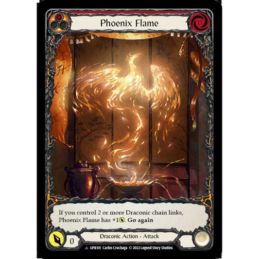 Phoenix Flame UPR101-MV Marvel Flesh & Blood Trading Card Game Uprising in Cold Foil Art