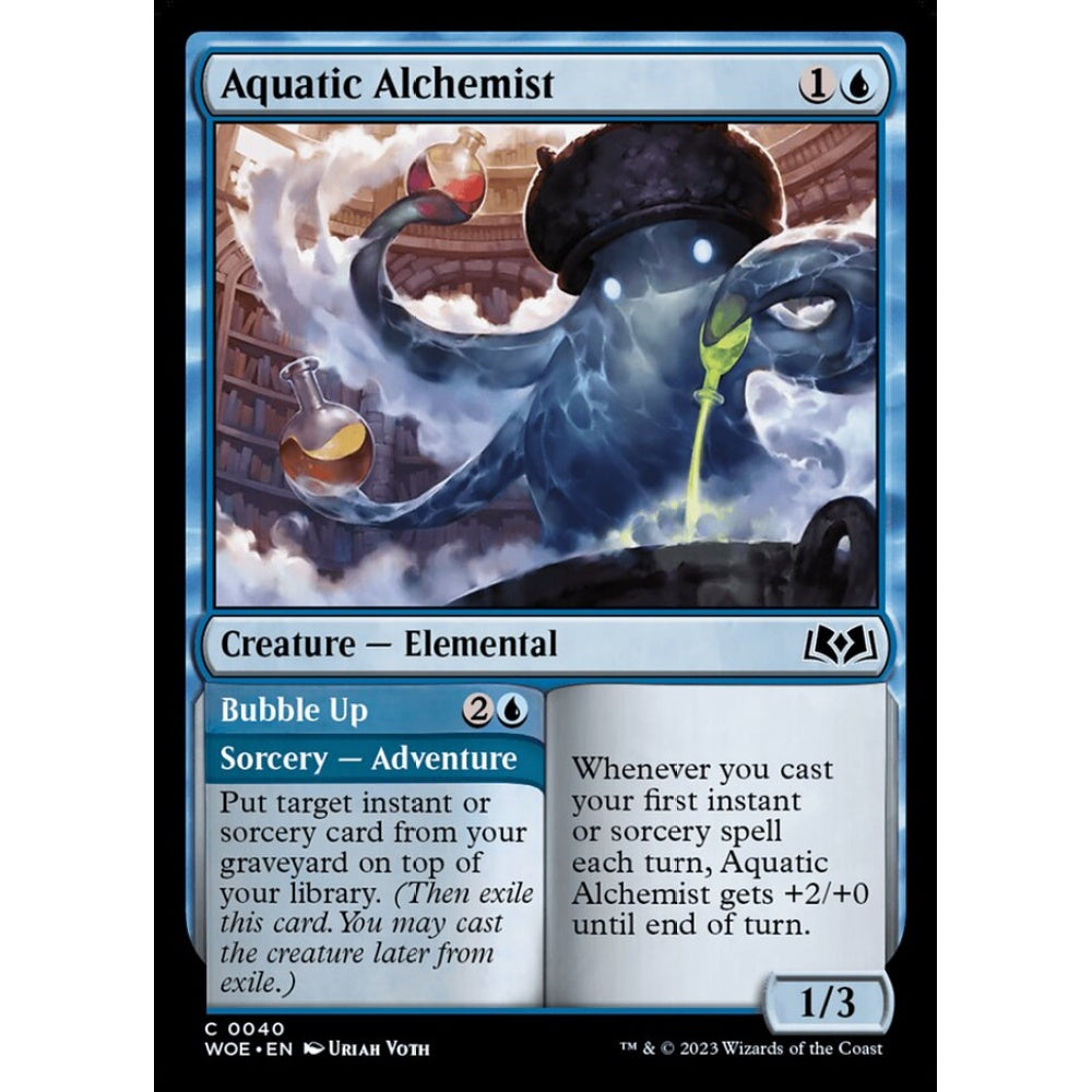 Aquatic Alchemist // Bubble Up, common, 40, Magic the Gathering, Wilds of Eldraine