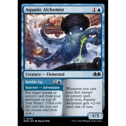 Aquatic Alchemist // Bubble Up, common, 40, Magic the Gathering, Wilds of Eldraine
