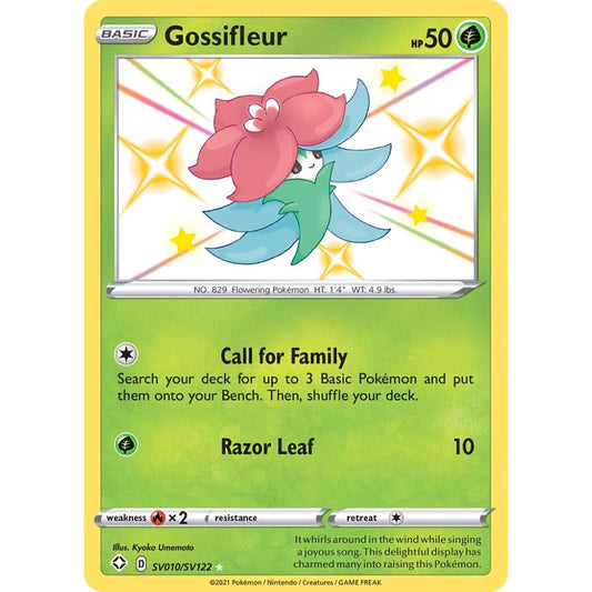 Gossifleur Rare Shiny SV010/SV122 Pokemon Card Game Shining Fates